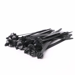 Nylonowe opaski zaciskowe z klipsem typ:X ROAD-TEQ w:6,8x156mm 20szt. czarne