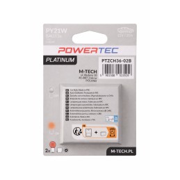 Powertec Platinum BAU15s PY21W S25 21W 12V CHROME Blister